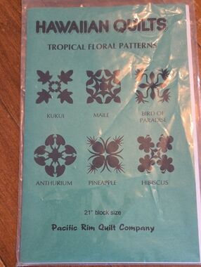 Hawaiian Quilt Patterns, Six Designs